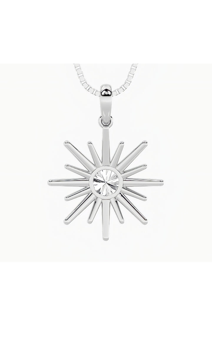 1.5Cttw Round Shaped Lab Grown Diamond (F/VS) Astralis Pendant in 14K Gold