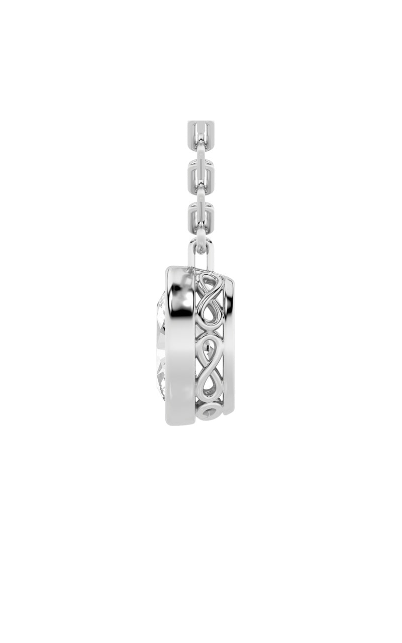 2Cttw Oval Shaped Lab Grown Diamond (F/VS) Strata Chic Collection Necklace in 14K Gold
