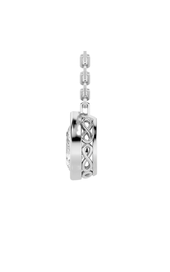 2Cttw Pear Shaped Lab Grown Diamond (F/VS) Strata Chic Collection Necklace in 14K Gold