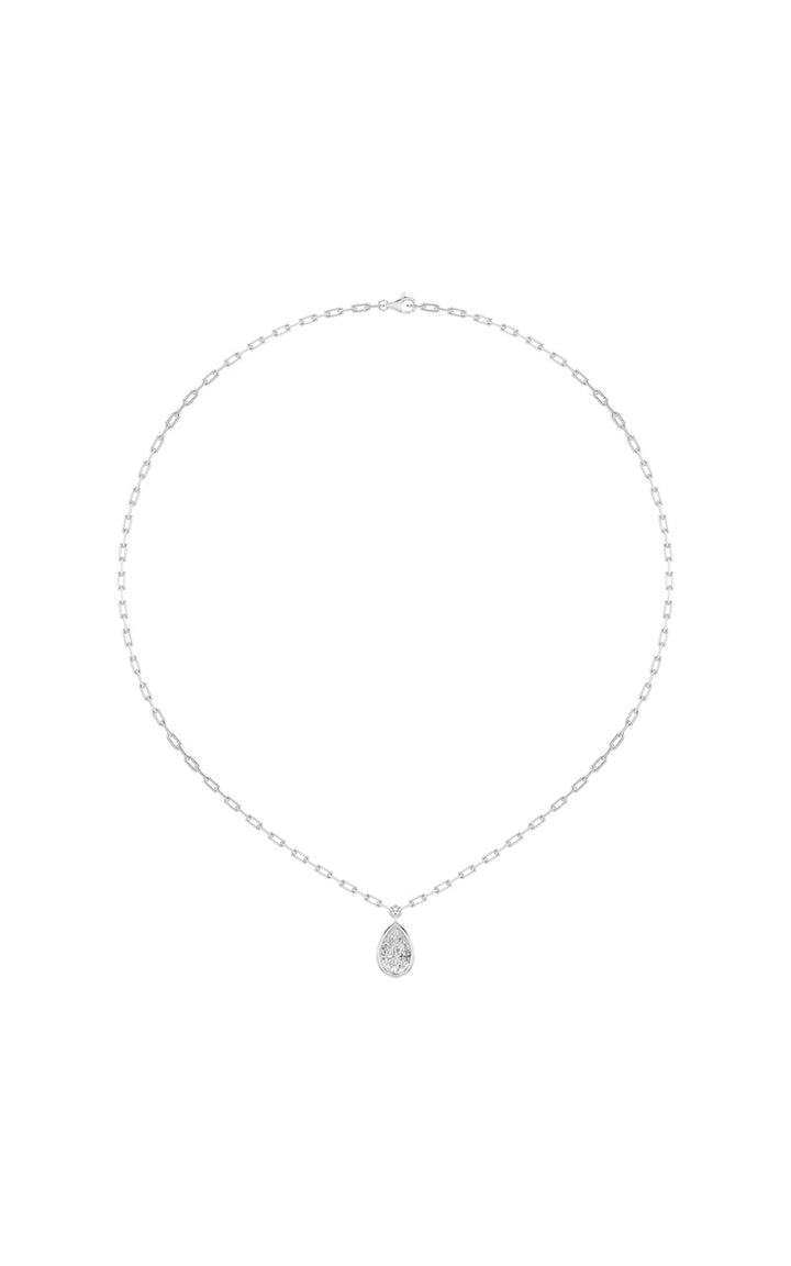 2Cttw Pear Shaped Lab Grown Diamond (F/VS) Strata Chic Collection Necklace in 14K Gold