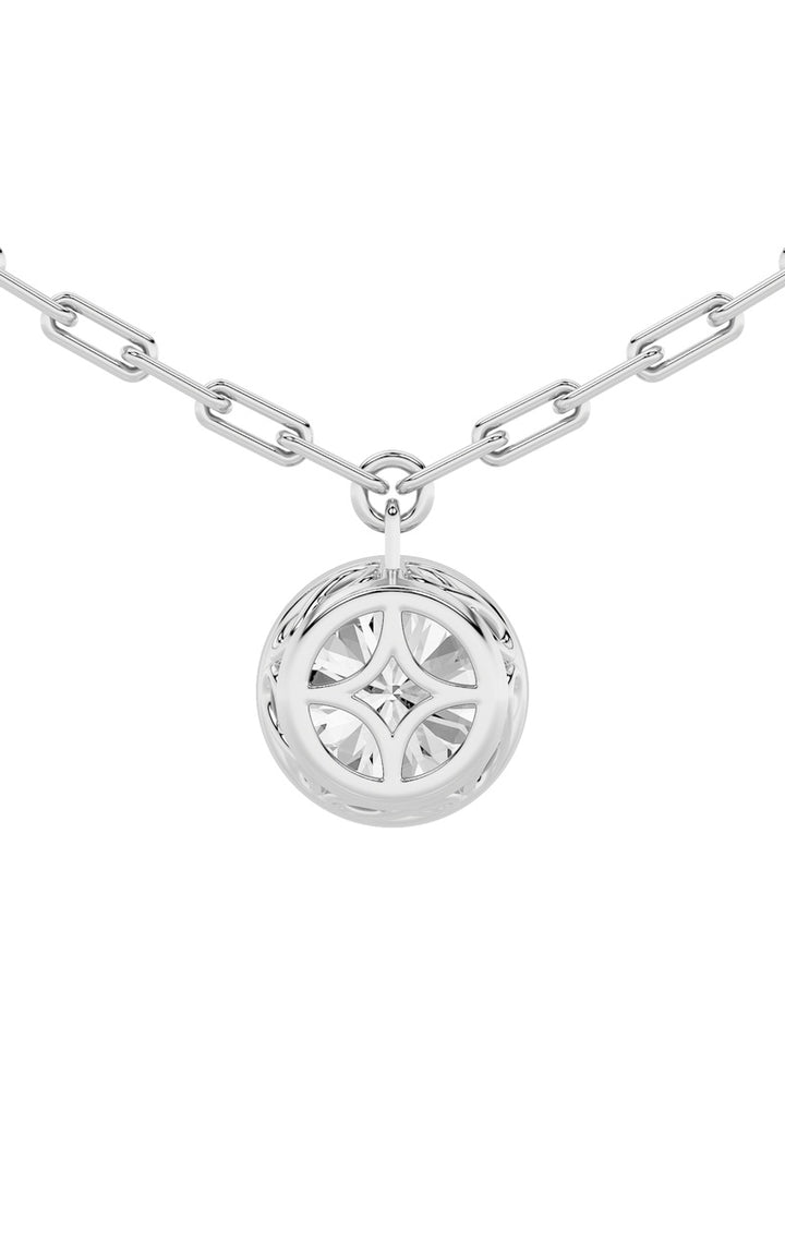 2Cttw Round Shaped Lab Grown Diamond (F/VS) Strata Chic Collection Necklace in 14K Gold