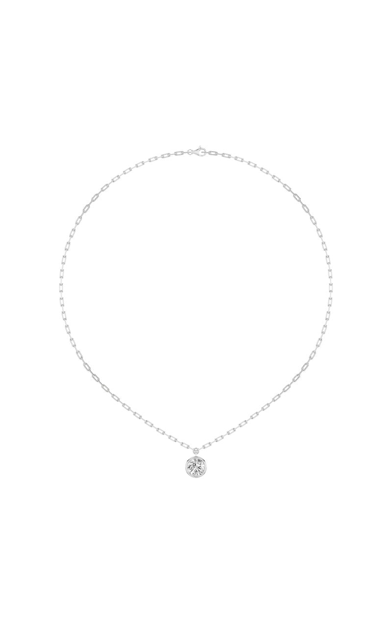 2Cttw Round Shaped Lab Grown Diamond (F/VS) Strata Chic Collection Necklace in 14K Gold