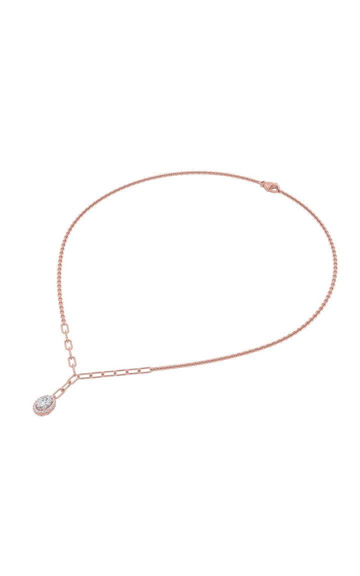 1.5Cttw Oval Shaped Lab Grown Diamond (F/VS) Solitaire Necklace in 14K Gold