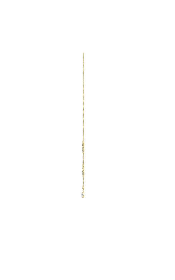 3Cttw Pear Shaped Lab Grown Diamond (F/VS) Solitaire Necklace in 14K Gold