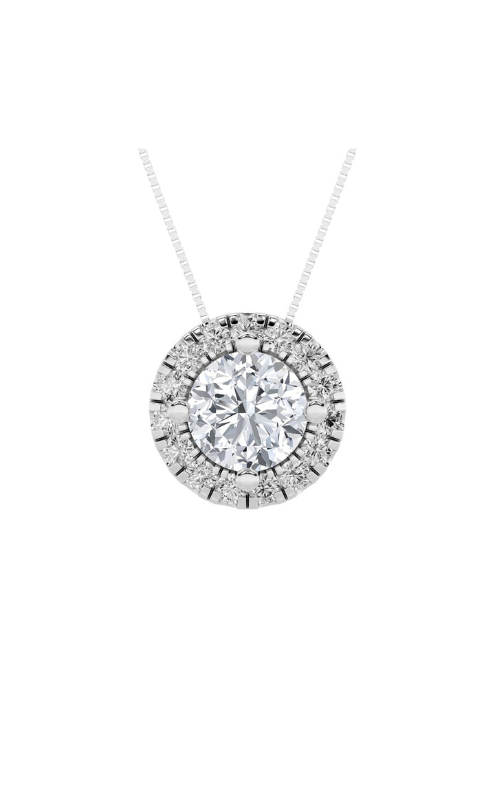 1.25Cttw Round Shaped Lab Grown Diamond (F/VS) Pendant in 14K Gold