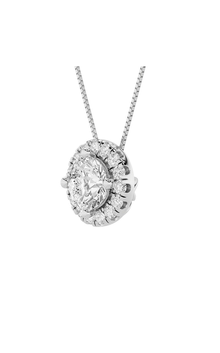 1.25Cttw Round Shaped Lab Grown Diamond (F/VS) Pendant in 14K Gold