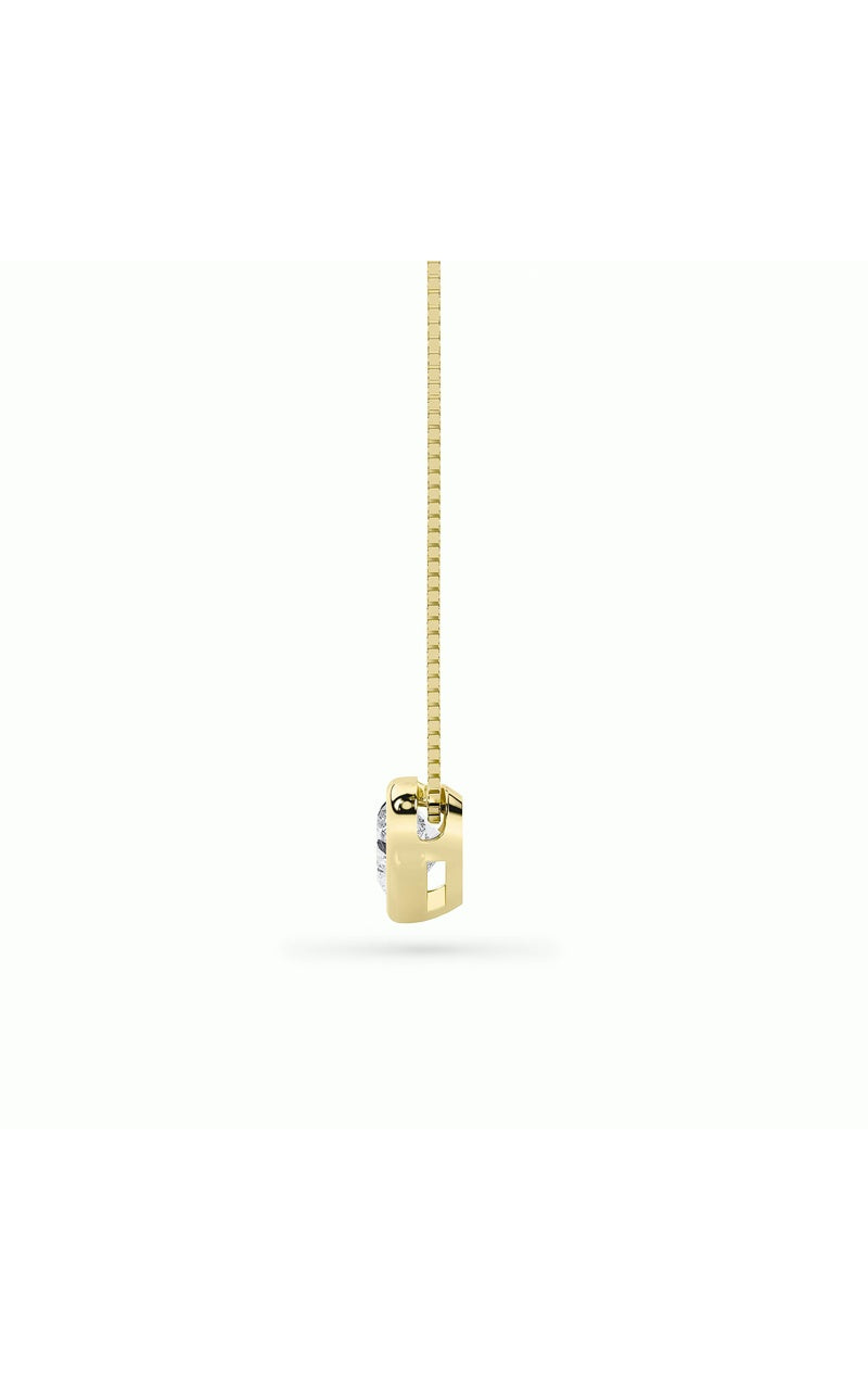 1Cttw Heart Shaped Lab Grown Diamond (F/VS) BezelSet Solitaire Pendant in 14K Gold