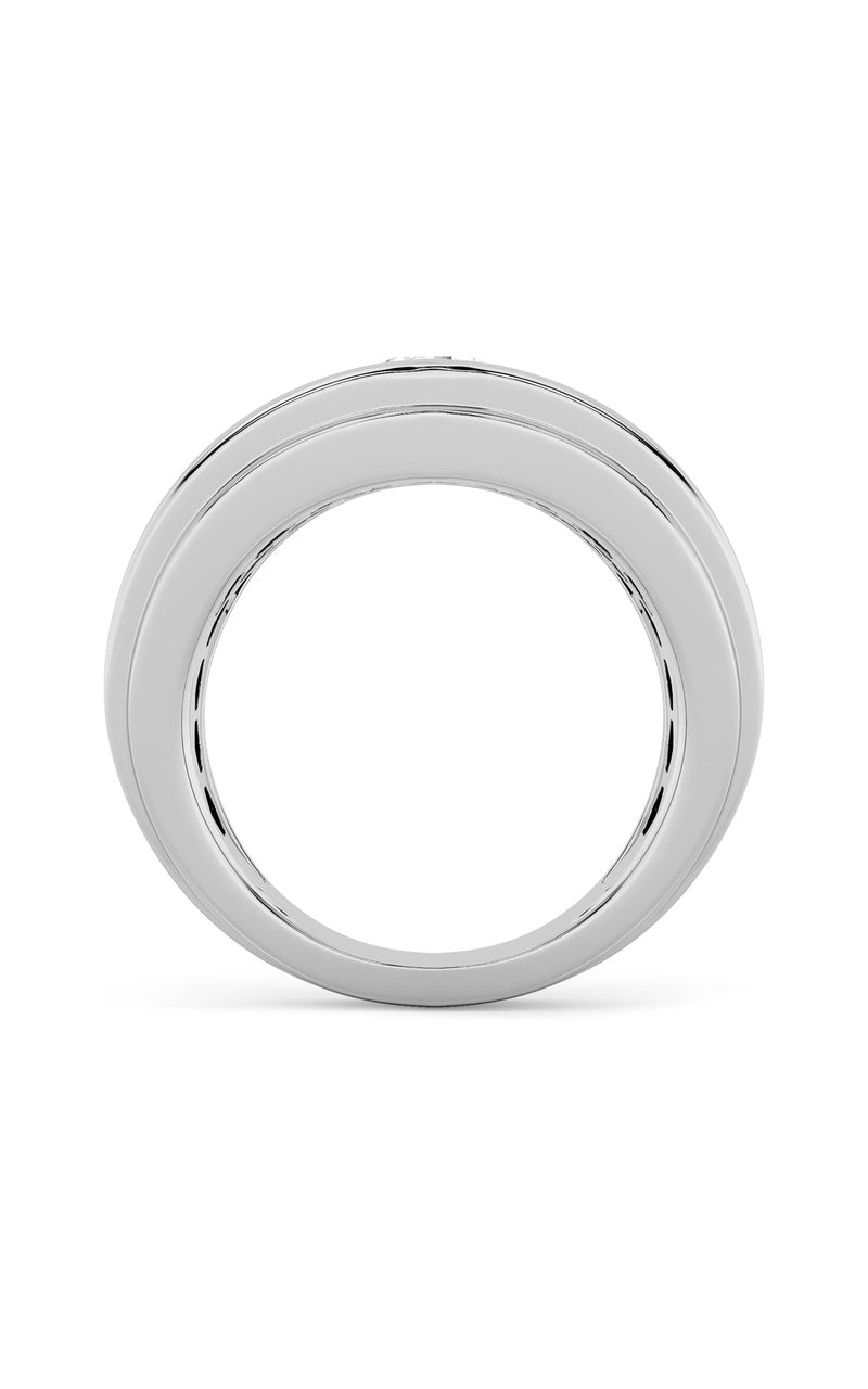 3Cttw Round Shaped Lab Grown Diamond (G/VS) Mens Ring in 14K Gold