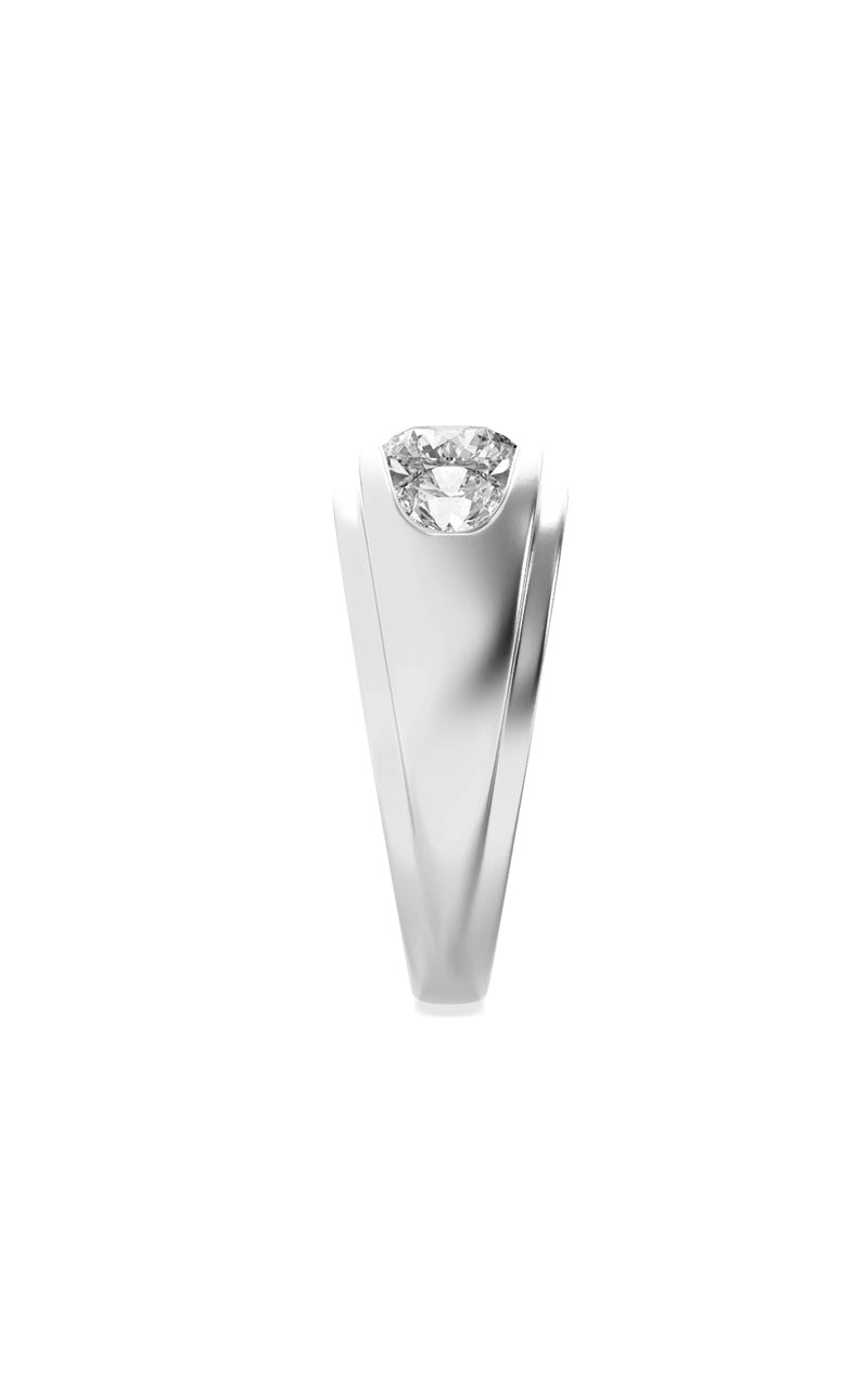 3Cttw Round Shaped Lab Grown Diamond (G/VS) Mens Ring in 14K Gold