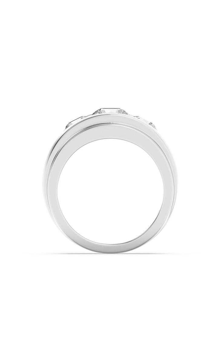 3Cttw Round Shaped Lab Grown Diamond (G/VS) Mens Ring in 14K Gold