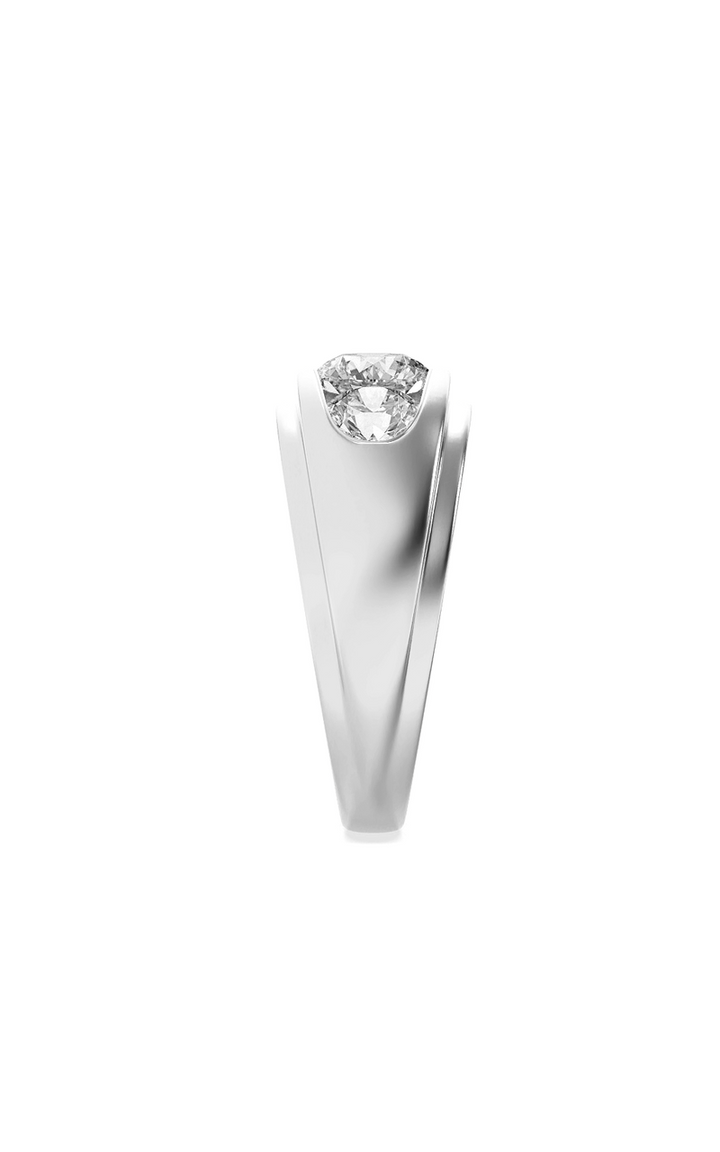 3Cttw Round Shaped Lab Grown Diamond (G/VS) Mens Ring in 14K Gold