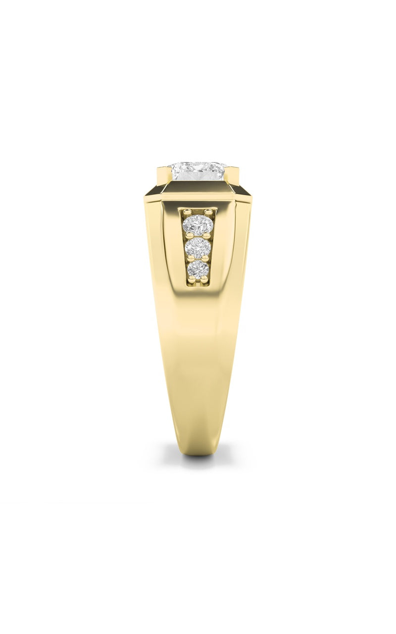 3.25Cttw Emerald Shaped Lab Grown Diamond (F/VS) Ring in 14K Gold