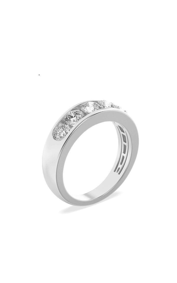 2Cttw Round Shaped Lab Grown Diamond (F/VS) Mens Ring in 14K Gold