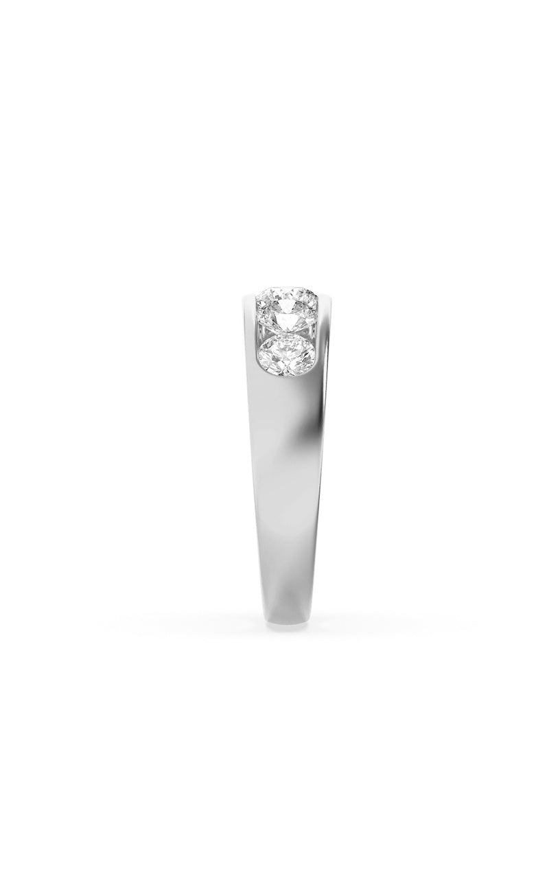 2Cttw Round Shaped Lab Grown Diamond (F/VS) Mens Ring in 14K Gold