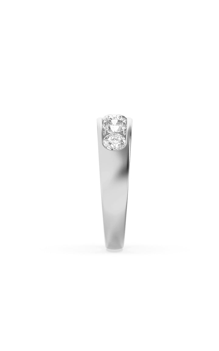 2Cttw Round Shaped Lab Grown Diamond (F/VS) Mens Ring in 14K Gold