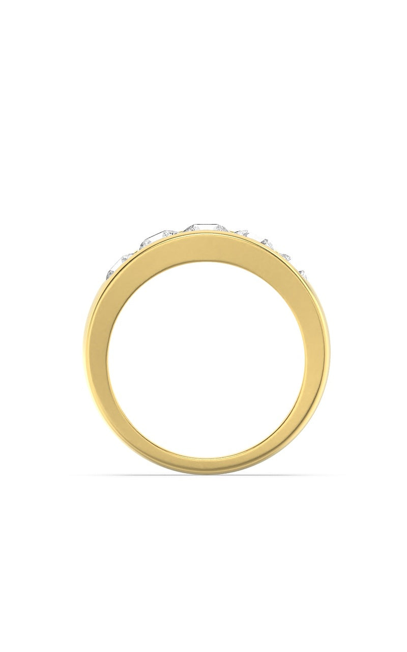 2Cttw Round Shaped Lab Grown Diamond (F/VS) Mens Ring in 14K Gold