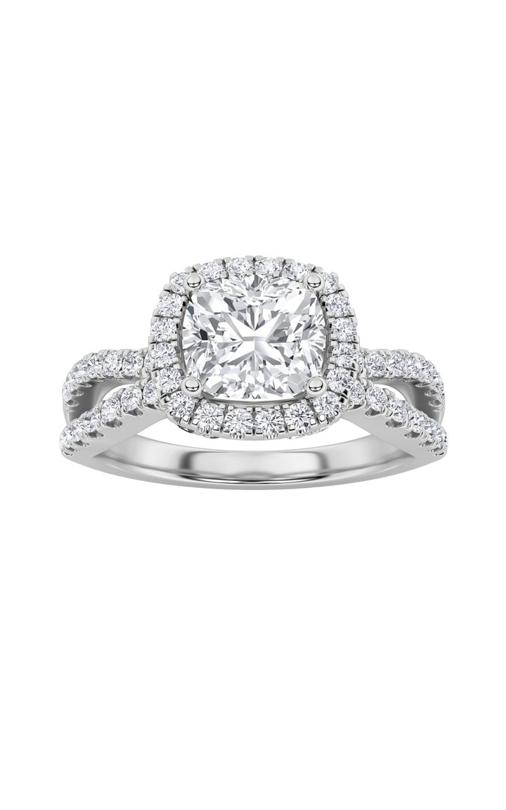 2Cttw Elongated Cushion Shaped Lab Grown Diamond (F/VS) Ring in 14K Gold