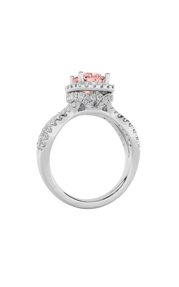 2Cttw Elongated Cushion Shaped Lab Grown Diamond (F/VS) Ring in 14K Gold