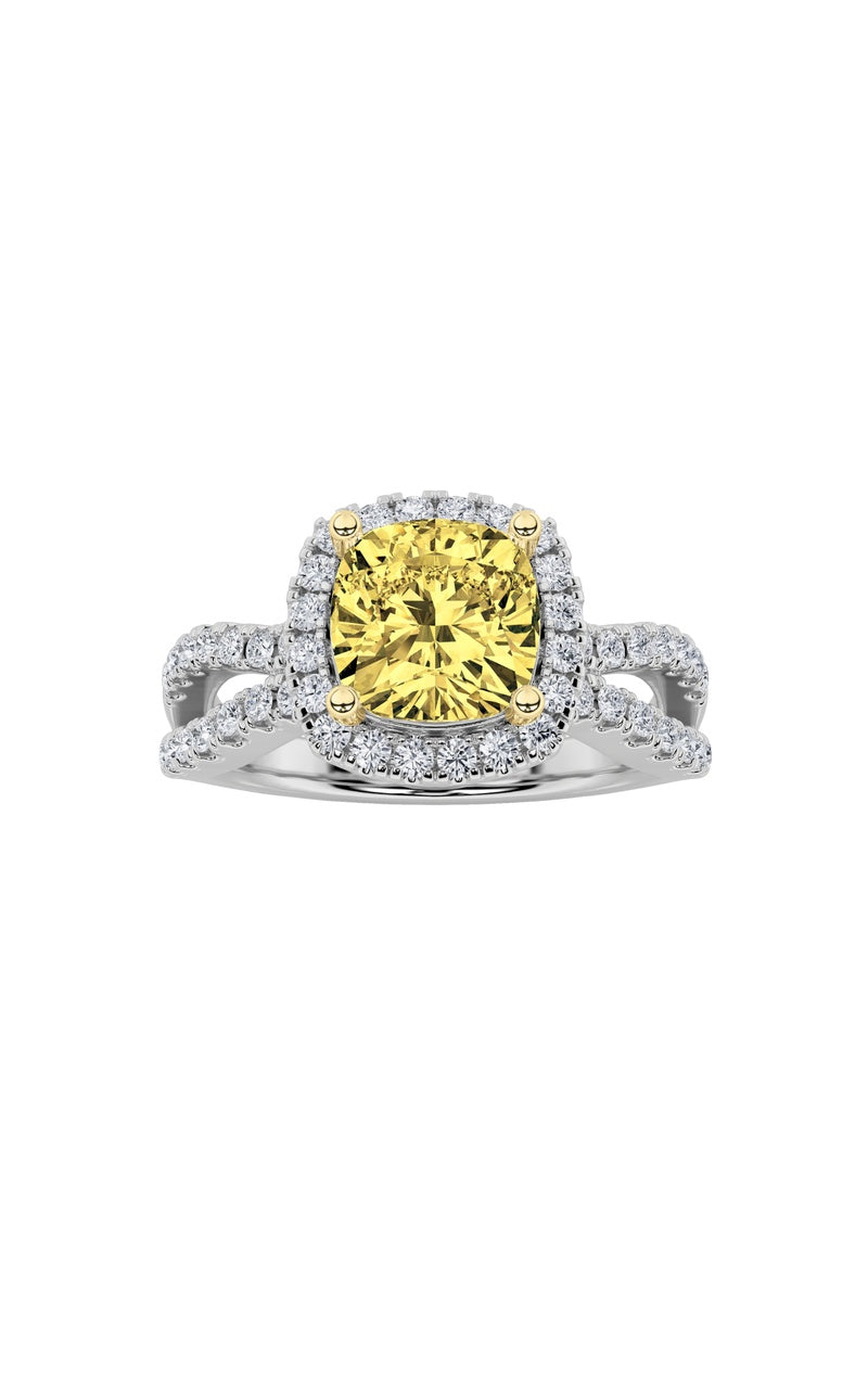 2.25Cttw Elongated Cushion Shaped Lab Grown Diamond (F/VS) Ring in 14K Gold