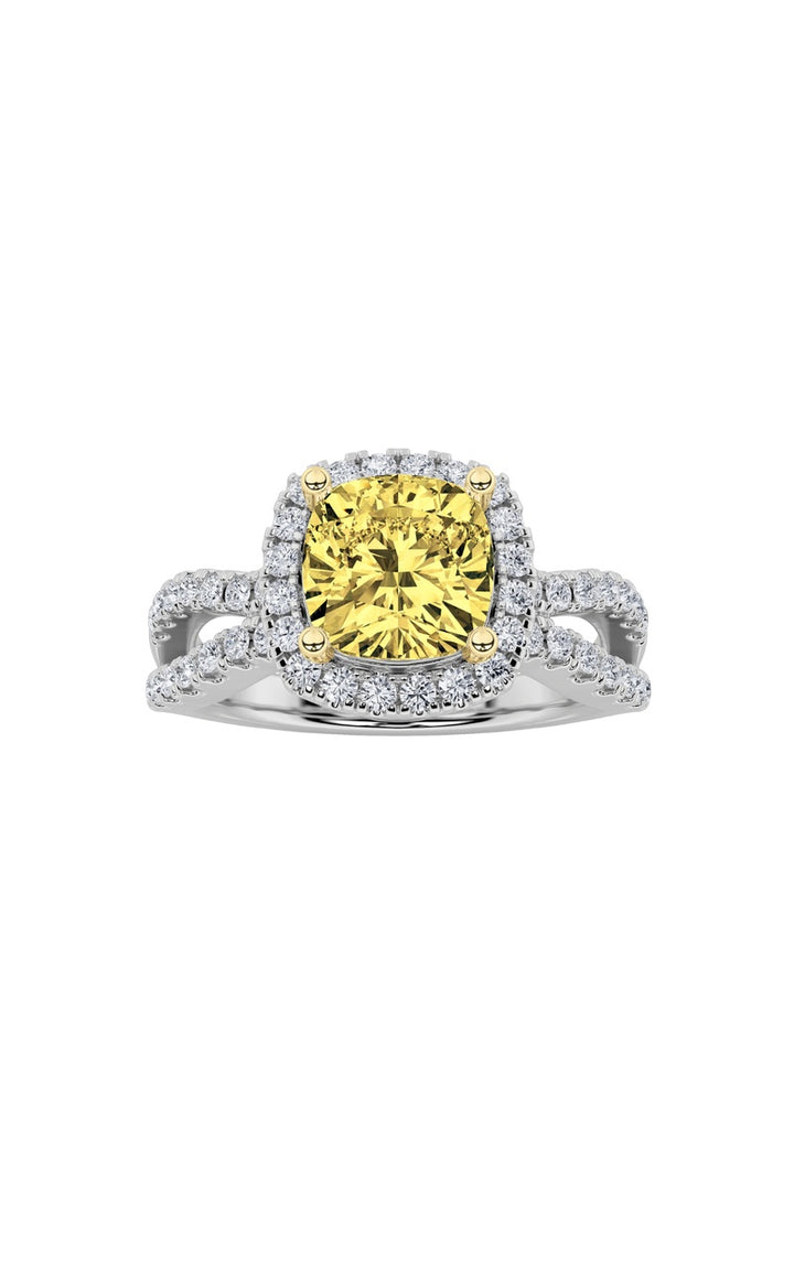 2.25Cttw Elongated Cushion Shaped Lab Grown Diamond (F/VS) Ring in 14K Gold