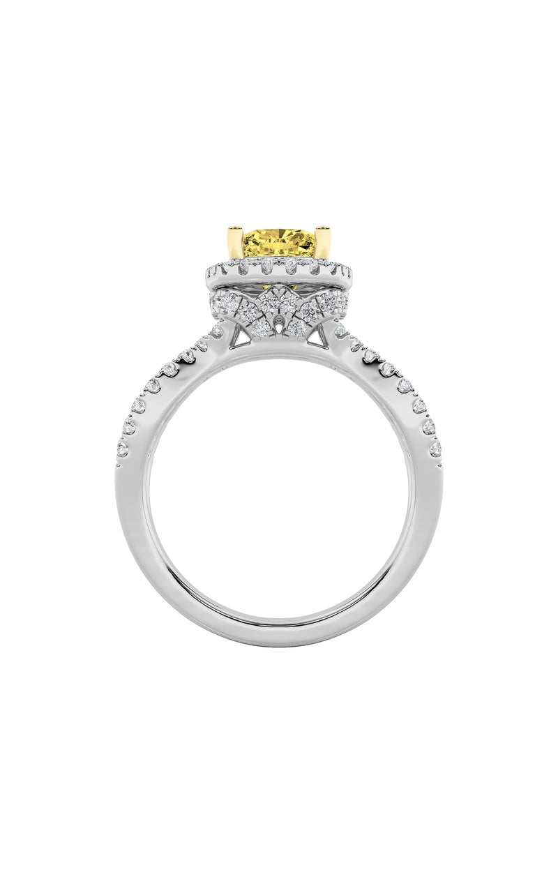 2.25Cttw Elongated Cushion Shaped Lab Grown Diamond (F/VS) Ring in 14K Gold