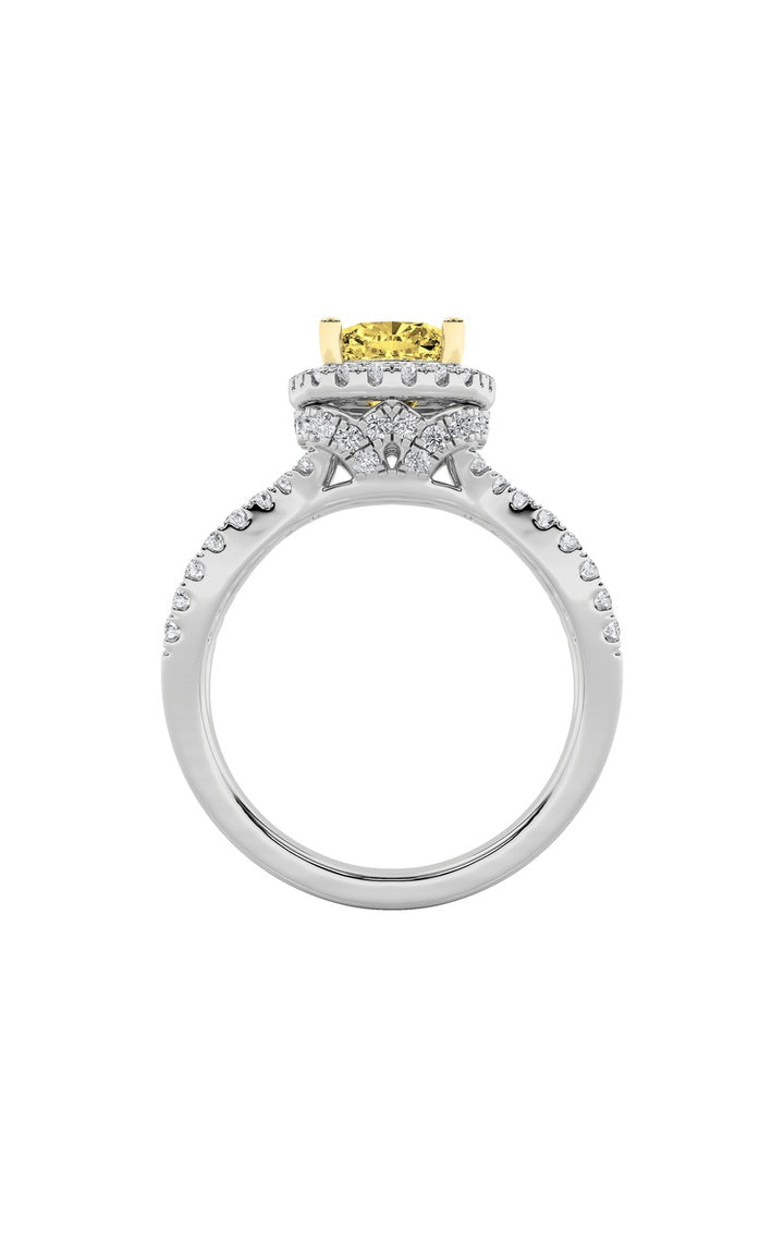 2.25Cttw Elongated Cushion Shaped Lab Grown Diamond (F/VS) Ring in 14K Gold