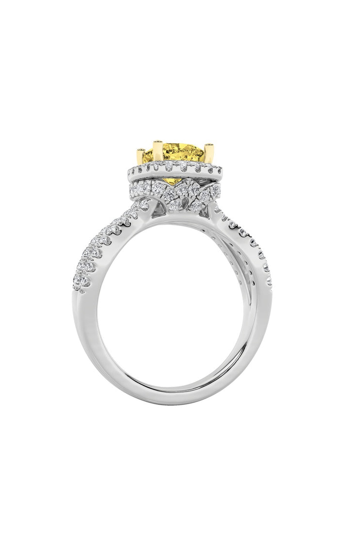 2.25Cttw Elongated Cushion Shaped Lab Grown Diamond (F/VS) Ring in 14K Gold