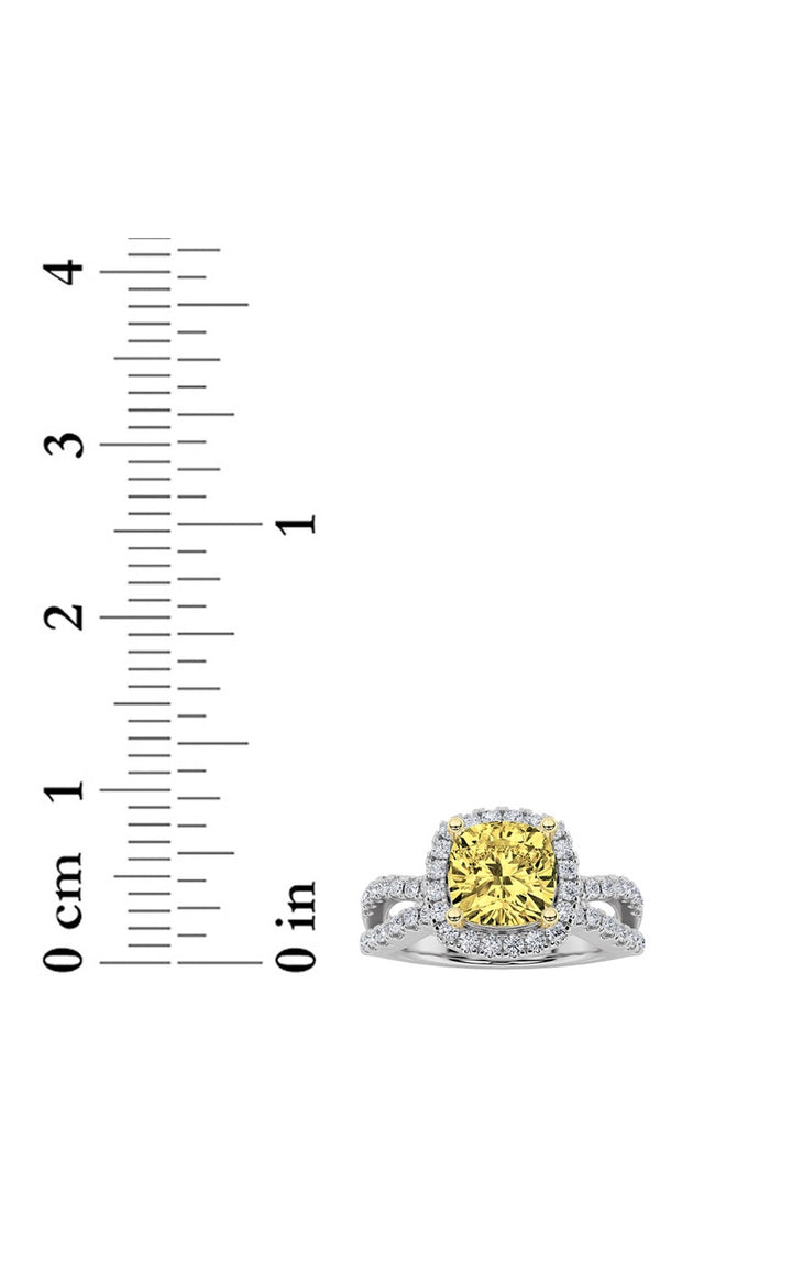 2.25Cttw Elongated Cushion Shaped Lab Grown Diamond (F/VS) Ring in 14K Gold