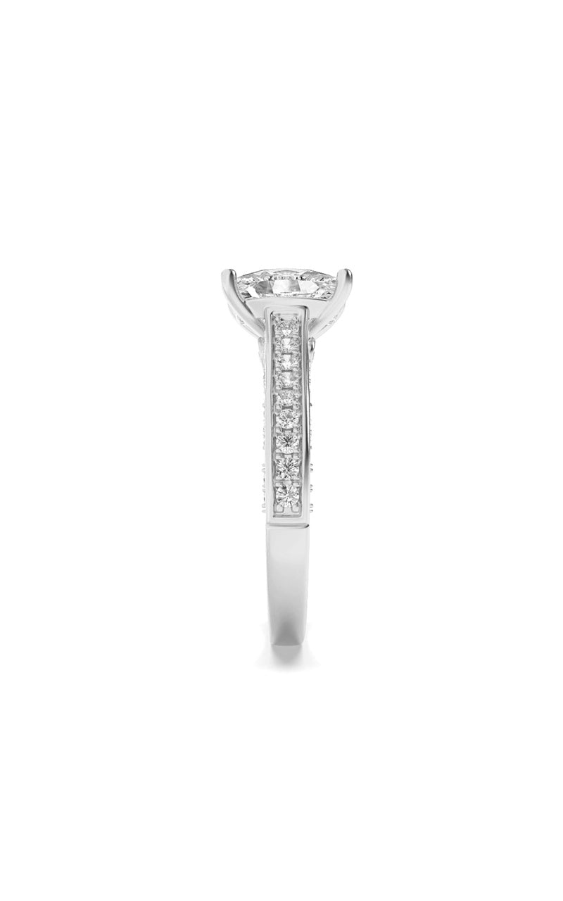 2.5Cttw Elongated Cushion Shaped Lab Grown Diamond (G/VS) Accented Engagement Ring in 14K Gold