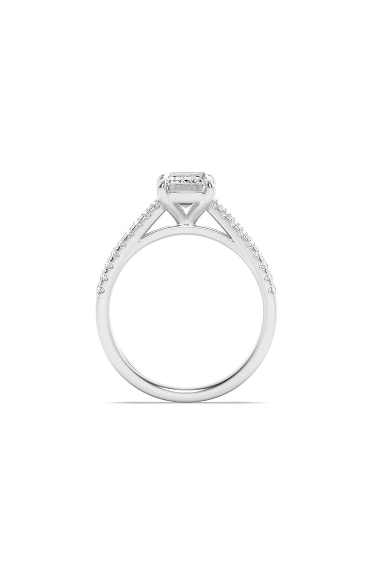 2Cttw Radiant Shaped Lab Grown Diamond (F/VS) Engagement Ring in 14K Gold