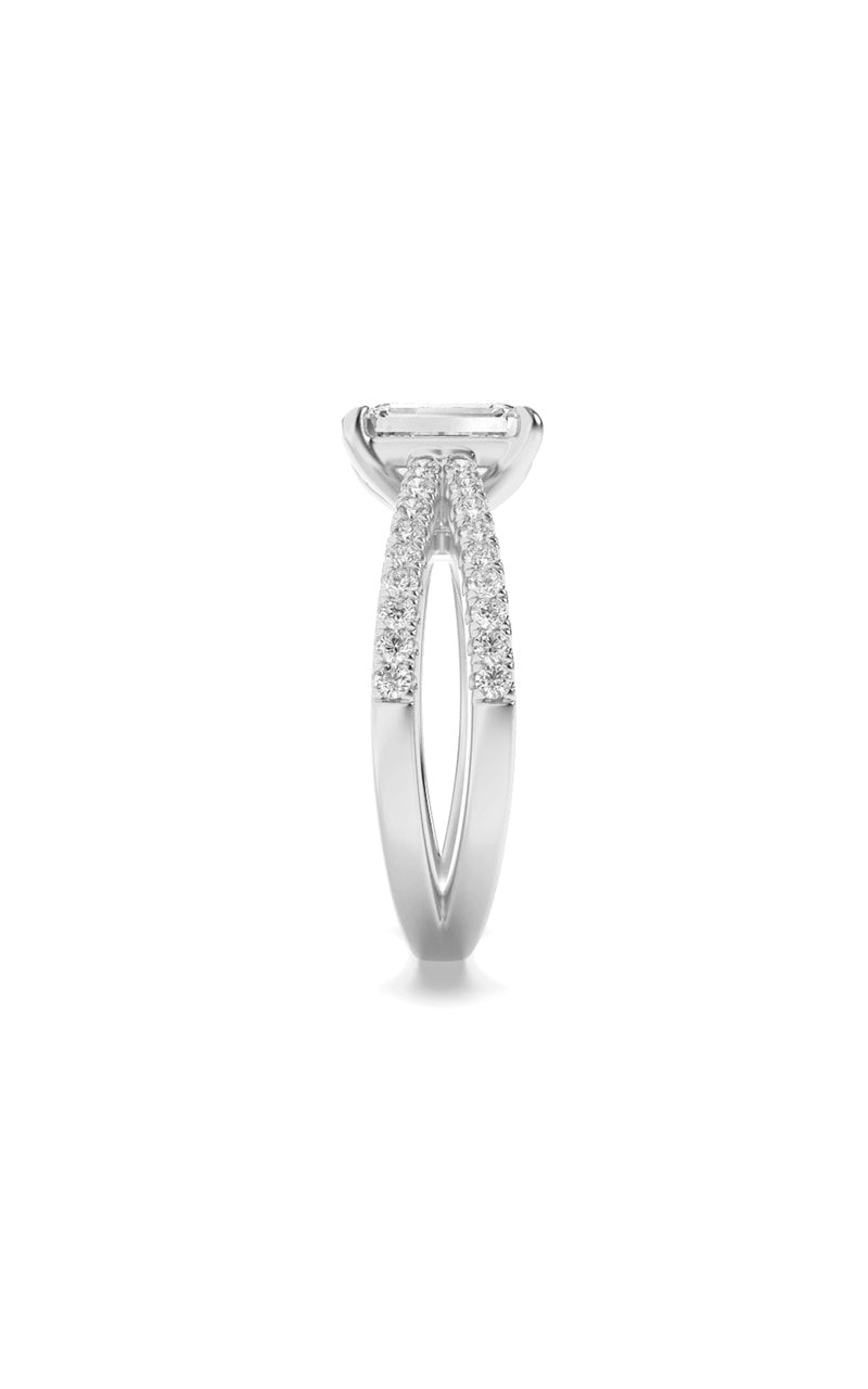 2CTW Radiant Shaped Lab Grown Diamond (F/VS) Engagement Ring in 14K Gold