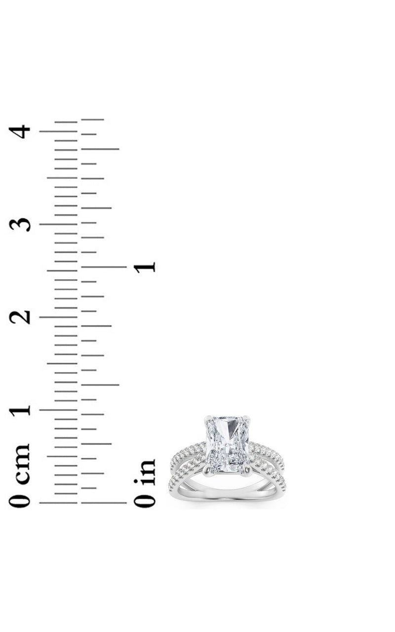 2Cttw Radiant Shaped Lab Grown Diamond (F/VS) Engagement Ring in 14K Gold
