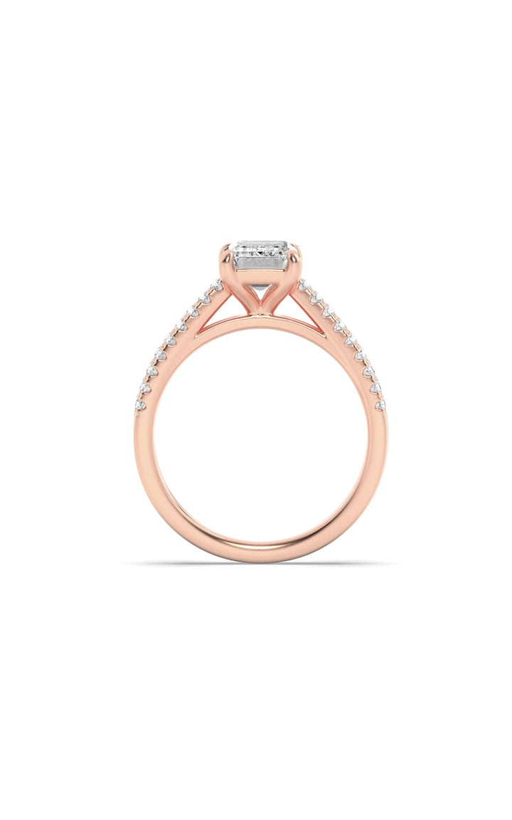 2Cttw Radiant Shaped Lab Grown Diamond (F/VS) Engagement Ring in 14K Gold