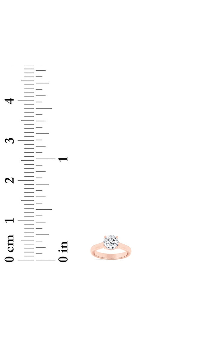 1Cttw Round Shaped Lab Grown Diamond (F/VS) PlainCathedral Trellis Shank Solitaire Engagement Ringin 14K Gold