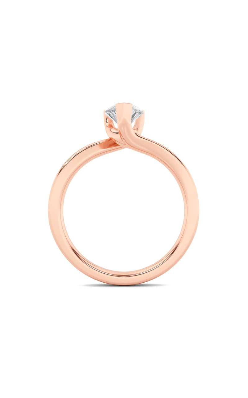 2Cttw Pear Shaped Lab Grown Diamond (F/VS) BypassShank Engagement Ring in 14K Gold