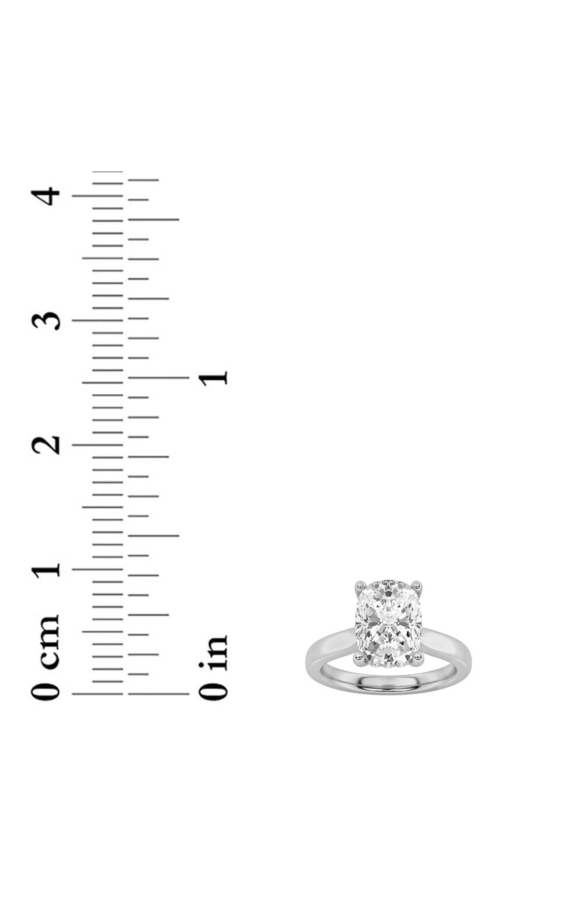 2Cttw Elongated Cushion Shaped Lab Grown Diamond (F/VS) Classic Cathedral Shank Engagement Ring in 14K Gold