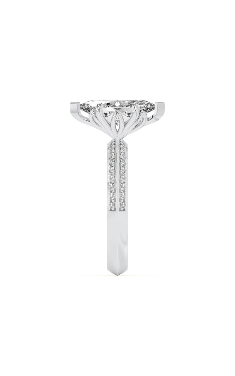 2.5Cttw Marquise Shaped Lab Grown Diamond (F/VS) Ring in 14K Gold