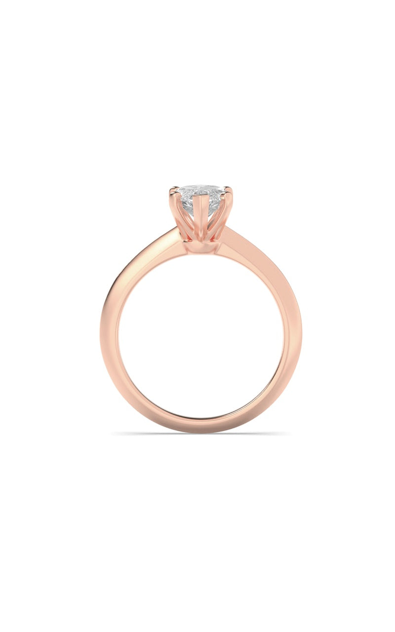 2Cttw Marquise Shaped Lab Grown Diamond (G/VS) Knife Edge Shank Solitaire Engagement Ring in 14K Gold
