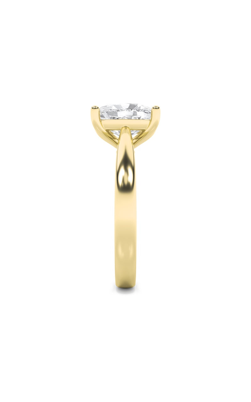 2Cttw Elongated Cushion Shaped Lab Grown Diamond (G/VS) Classic Shank Solitaire Engagement Ring in 14K Gold
