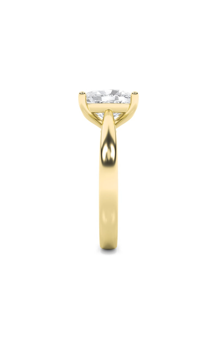2Cttw Elongated Cushion Shaped Lab Grown Diamond (G/VS) Classic Shank Solitaire Engagement Ring in 14K Gold