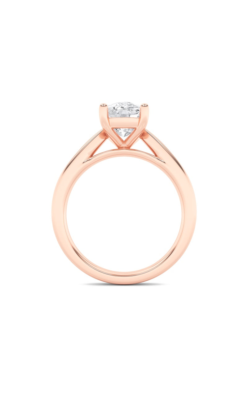 2Cttw Elongated Cushion Shaped Lab Grown Diamond (G/VS) Classic Shank Solitaire Engagement Ring in 14K Gold