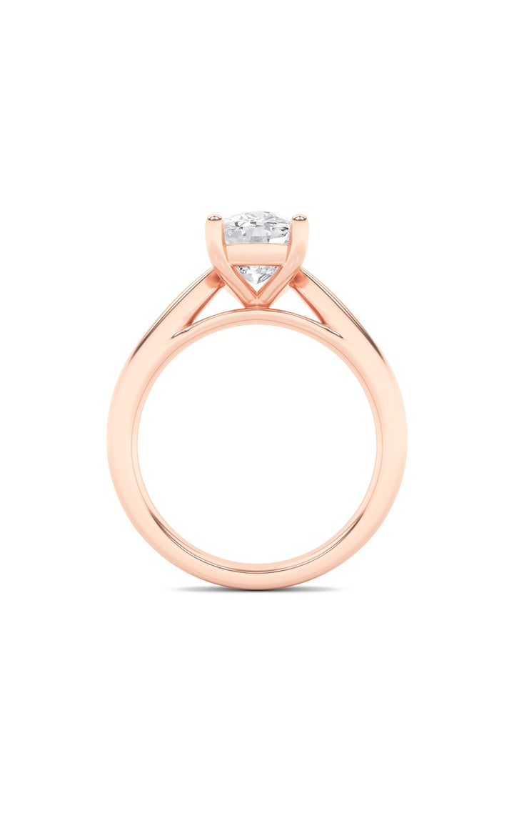 2Cttw Elongated Cushion Shaped Lab Grown Diamond (G/VS) Classic Shank Solitaire Engagement Ring in 14K Gold