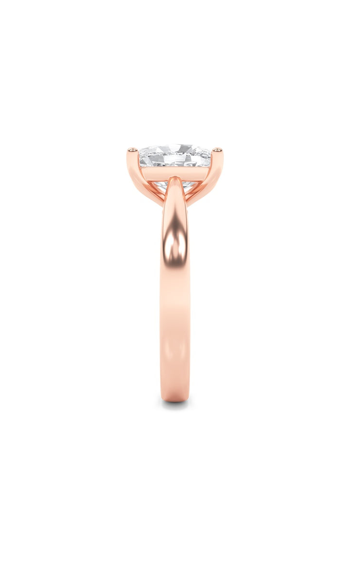 2Cttw Elongated Cushion Shaped Lab Grown Diamond (G/VS) Classic Shank Solitaire Engagement Ring in 14K Gold