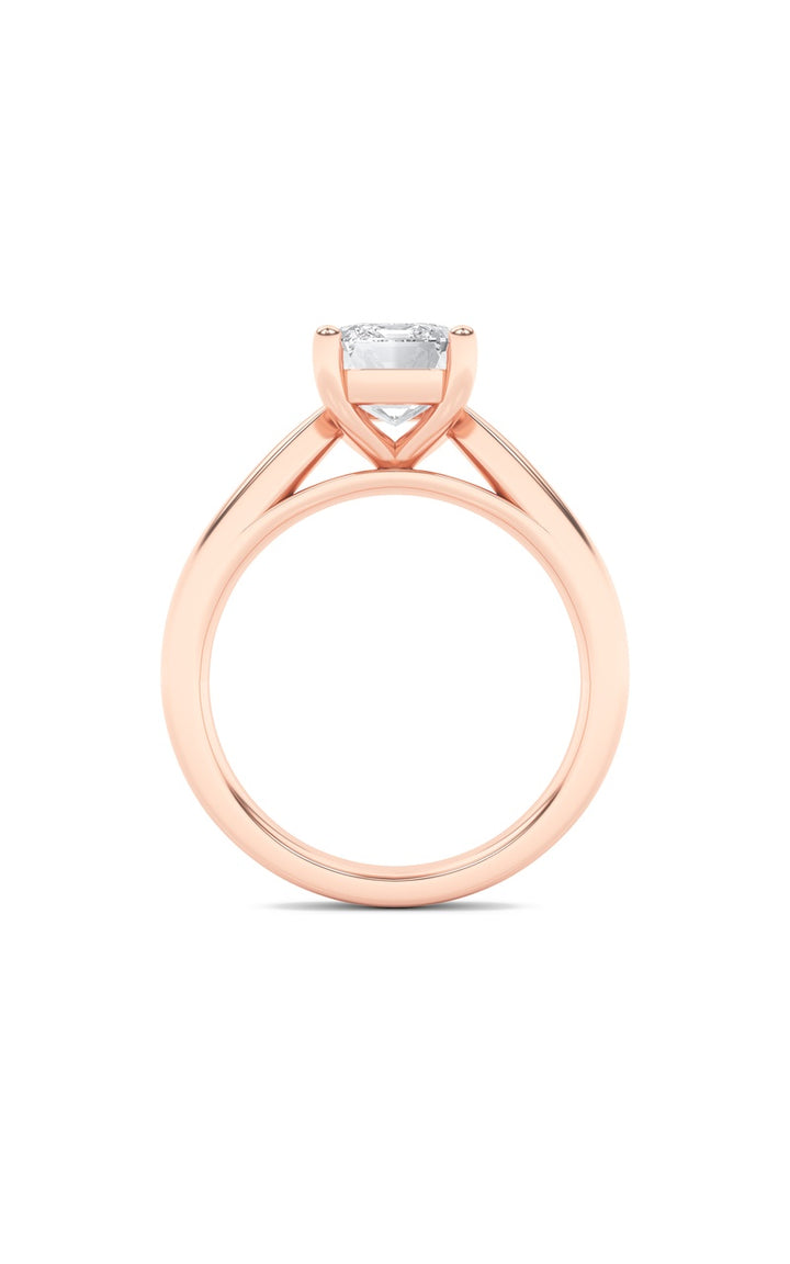 2Cttw Emerald Shaped Lab Grown Diamond (F/VS) Classic Shank Solitaire Engagement Ring in 14K Gold