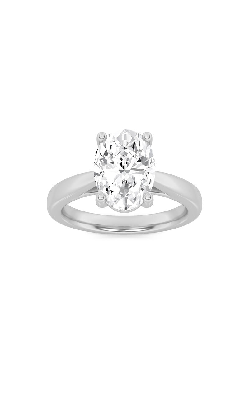 2Cttw Oval Shaped Lab Grown Diamond (F/VS) Classic Shank Solitaire Engagement Ring in 14K Gold