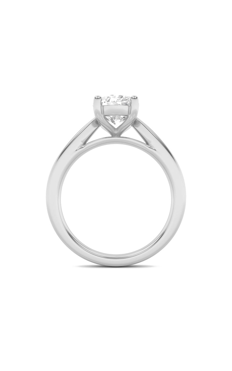 2Cttw Oval Shaped Lab Grown Diamond (F/VS) Classic Shank Solitaire Engagement Ring in 14K Gold