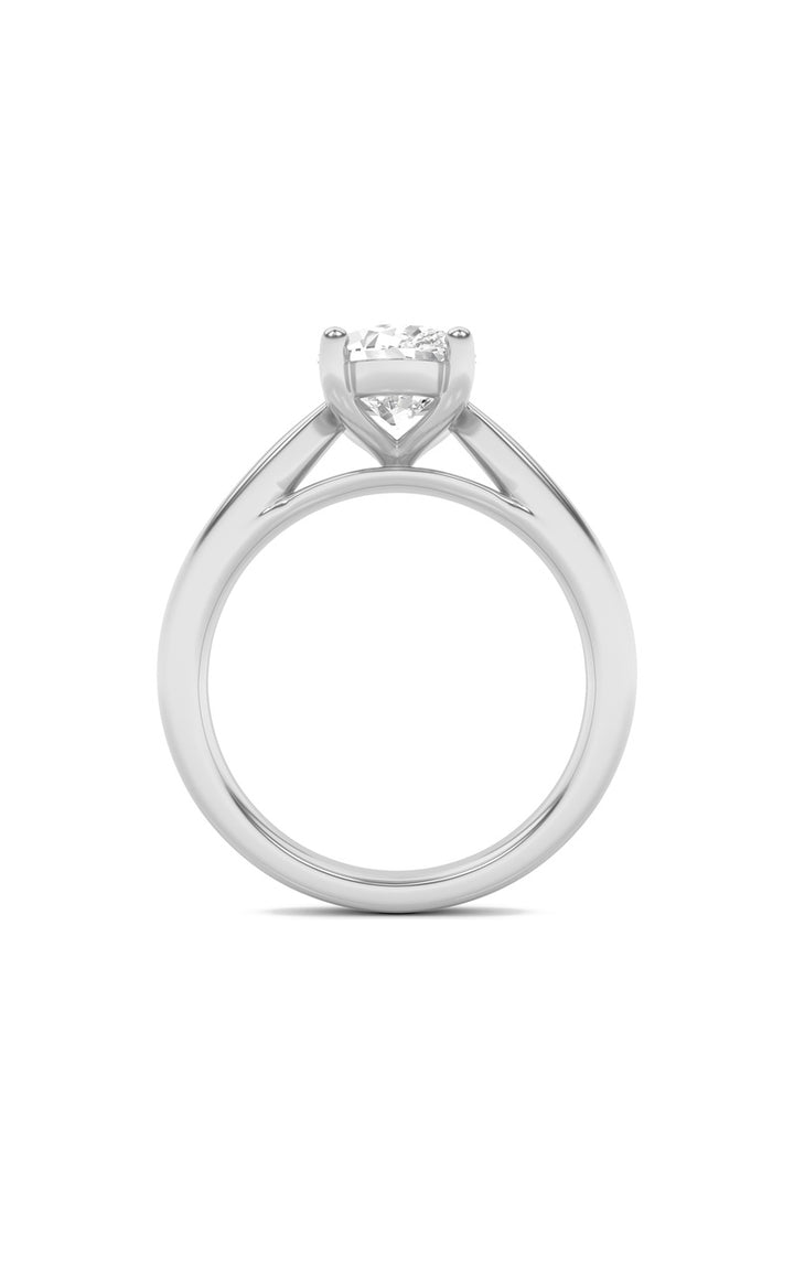 2Cttw Oval Shaped Lab Grown Diamond (F/VS) Classic Shank Solitaire Engagement Ring in 14K Gold