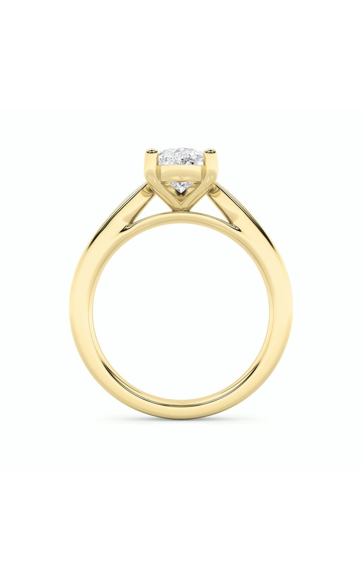 2Cttw Pear Shaped Lab Grown Diamond (F/VS) Classic Shank Solitaire Engagement Ring in 14K Gold