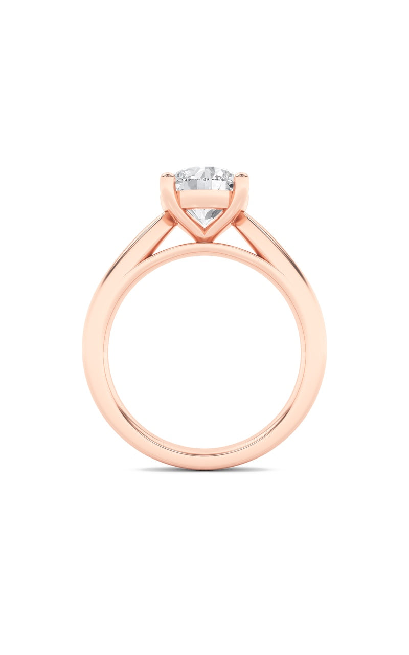 2Cttw Round Shaped Lab Grown Diamond (F/VS) Classic Shank Solitaire Engagement Ring in 14K Gold