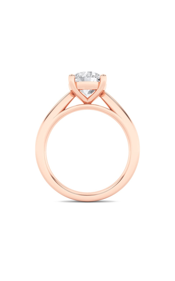2Cttw Round Shaped Lab Grown Diamond (F/VS) Classic Shank Solitaire Engagement Ring in 14K Gold